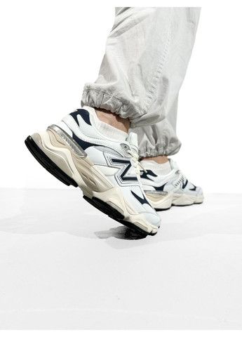Білі Осінні кросівки чоловічі new balance 9060 white / beige / dark blue нью беланс 9060 No Brand