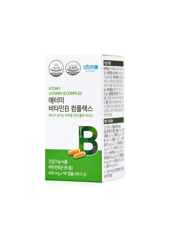 Комплекс вітамінів групи В. Vitamin B Complex. 90 капсул. Корея. Atomy (305827820)