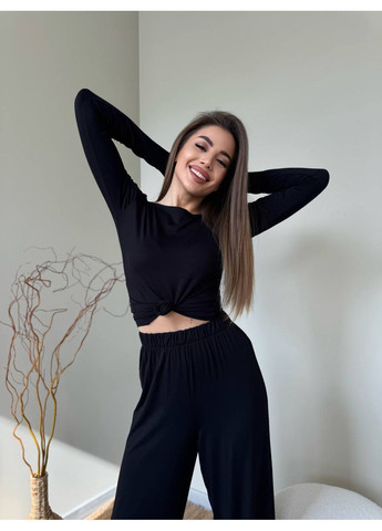 Женский костюм двойка лонгслив и брюки палаццо MonCher (351554833)