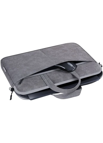 Сумка для ноутбука 15.6'' Solid PU шкіра, кишеня, сіра Defender (315030713)