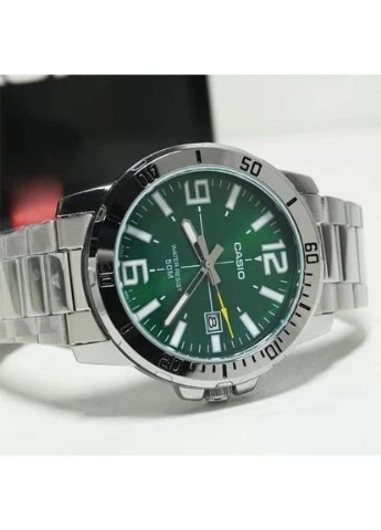 Мужские часы MTP-VD01D-3B, кварцевые, стальной браслет, WR 30 м Casio (402865705)