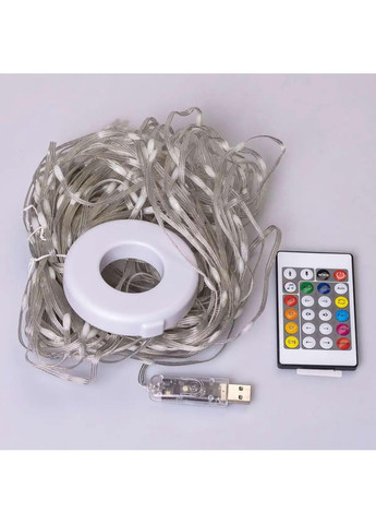 Гирлянда Smart Умная 200 LED длина 2 м с управлением со смартфона прозрачная, мультиколор 1733042W Garlando (370802333)