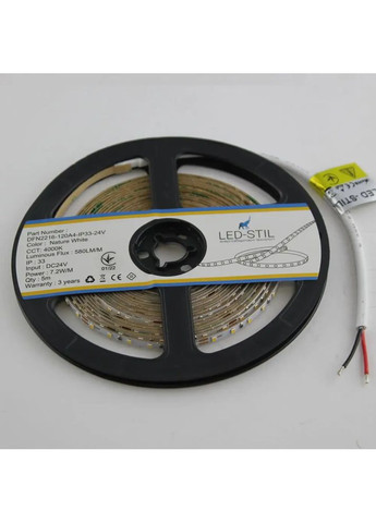LED стрічка 4000K, 7,2 W, 2216, 120 шт, IP33, 24V, 600LM Led-Stil (371777708)
