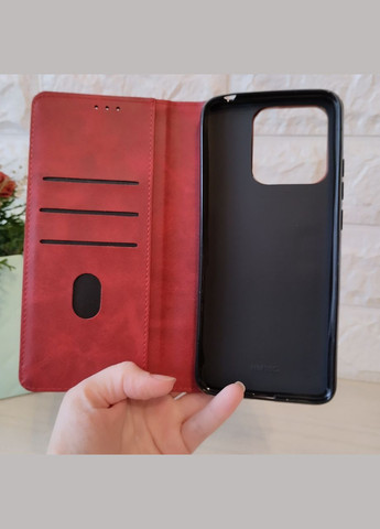 Чохол для xiaomi redmi 10c книжка підставка з магнітом і кишенями під картки чорний No Brand (279390469)