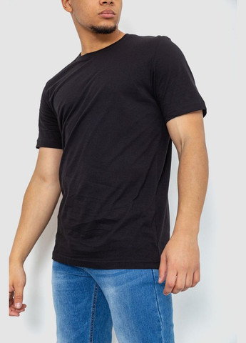 Чорна футболка чоловіча однотонна базова 219r014-1 Ager