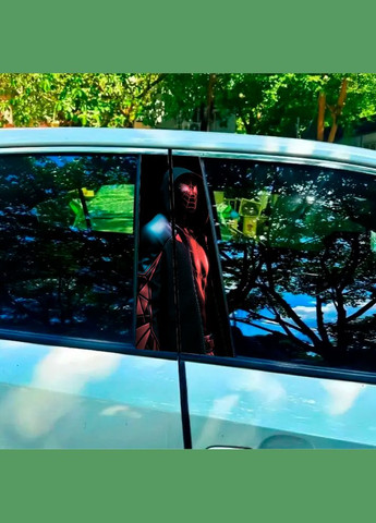 Наклейка вінілова кольорова самоклеюча декоративна на стійку автомобіля "Людина Павук" з Оракалу Кавун наліпка (316142374)