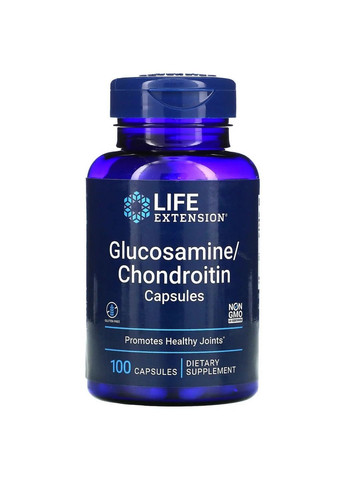 Препарат для суставов и связок Glucosamine/Chondroitin, 100 капсул Life Extension (293340200)