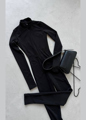 Комбинезон N.Family однотонный чёрный кэжуал