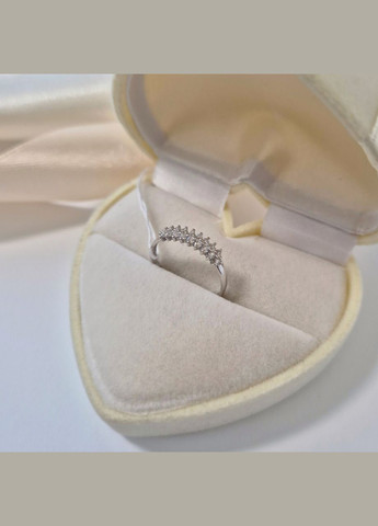 Серебряное кольцо широкая Дорожка с белыми камнями 16.5 размер серебро 925 пробы Родированное 1460к 0.82г No Brand (329900855)