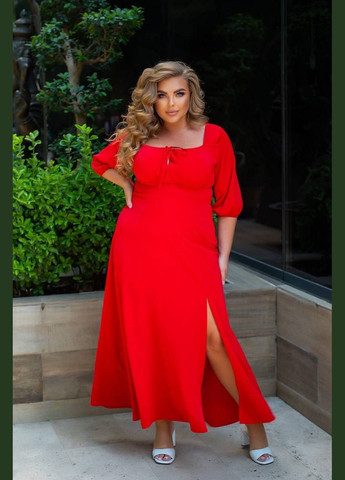 Красное платье длинное No Brand