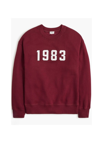 Бордовий світшот J.Crew однотонний (337358726)