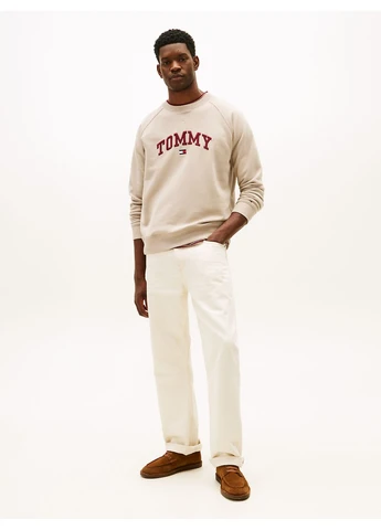 Бежевий світшот Tommy Hilfiger напис без декору (395166256)
