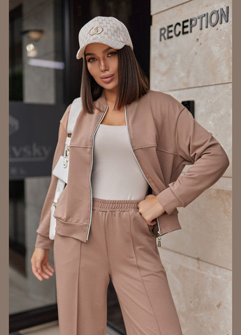 Женский трикотажный костюм со штанами палаццо Fashion Girl (302860055)