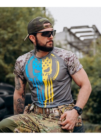 Тактична чоловіча футболка Необмежено Придатний сіра No Brand (358203760)