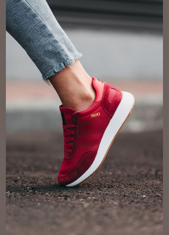 Червоні осінні кросівки жіночі red, вьетнам adidas INIKI