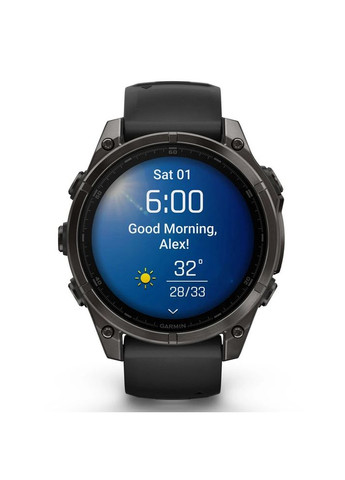 Smart Watch Fenix 8 47mm Sapphire Carbon Gray DLC Titanium Black/Pebble Gray B. (010-02904-29) Global Garmin (370617668)