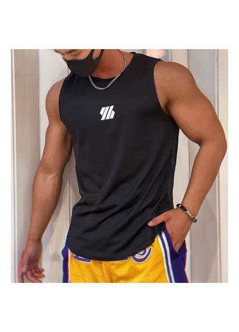 Белая мужская спортивная майка для тренажерного зала, летняя майка для фитнеса No Brand Майка