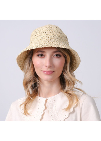 Панама жіноча в'язана папір бежева ФАЇНА LuckyLOOK 444-683 (337464054)
