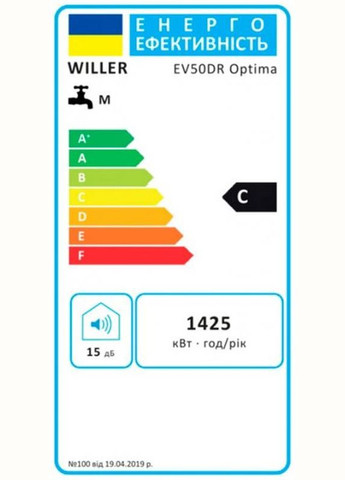 Водонагреватель EV50DR серия Optima WILLER