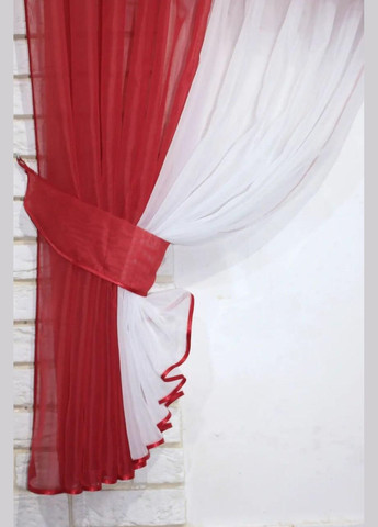 Шифоновые занавески шторы короткие 2x340x170 см (zanaves089к-3) No Brand (306633964)