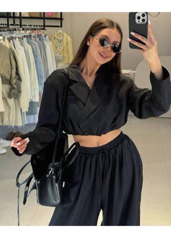 💼 Костюм з укороченим піджаком і трендовими штанами — стиль на максимум! Розмірна сітка в описі Vione (367076303)