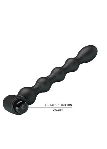 Анальний вібратор чорний, 18.2 х 2.6 см Pretty Love (361670329)