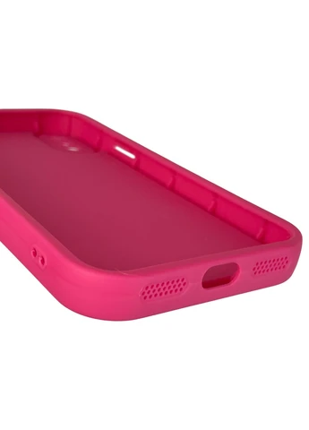 Чохол силіконовий Soft Touch з 3D принтом вишеньки для iPhone X маліновий (Повний захист камери) Apple (378976733)