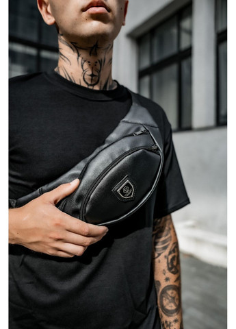 Бананка перфорированная, кожезаменитель экокожа мужская стильная яркая городская поясная No Brand (348779963)