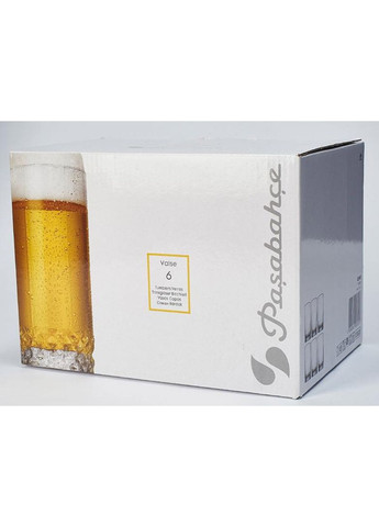 Набор 6 высоких стаканов 440мл стеклянные для напитков и коктейлей прозрачные Pasabahce (368988792)