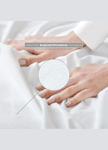 Наматрацник Аква стоп 200х200 см непромокальний з гумками по кутах захисний антиалергенний бавовна IDEIA (334726712)