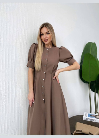 Темно-бежева жіноча сукня Osoblyva