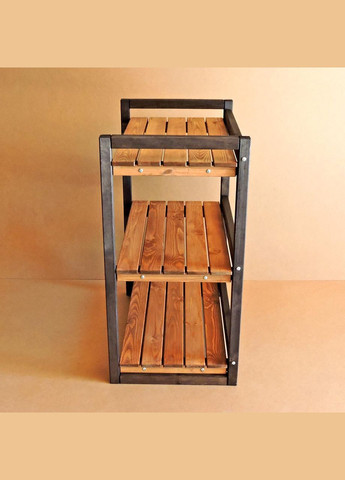 Етажерка розбірна з дерева Брістоль 3 мускат (МЕБ-000235) No Brand (327850442)