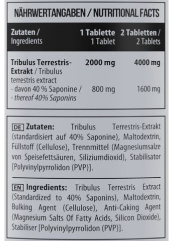 Healthy by MST Tribulus 2000 60 Tabs MST Nutrition (324210979)
