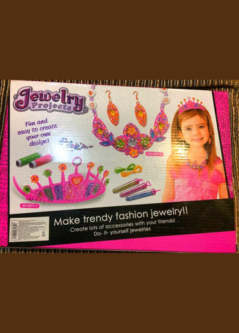 Біжутерія (н-р для творчості) бісер, блиск, 3 види (обруч,браслет, намисто), в кор., 34-25,5-4см No Brand (301648756)