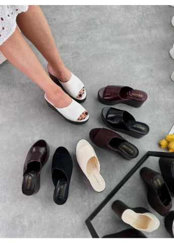 Бежеві сабо з екошкіри No Brand (397289444)