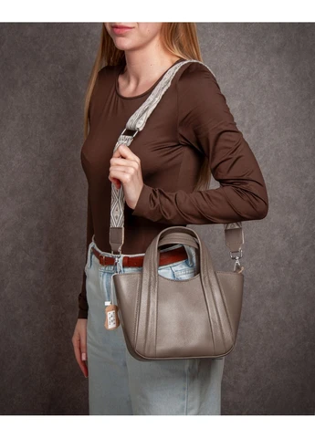 Сумка Жіноча Класична шкіра 97718-9 l.grey Fashion (394721751)