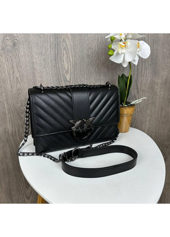 Женская сумочка клатч черная стеганная экокожа ProDobro (363221070)