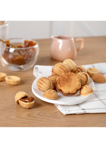 Орешница большая форма для выпечки орешков на плите с антипригарным /тефлоновым покрытием (23 ореха) + цветок Ласунка (290840763)