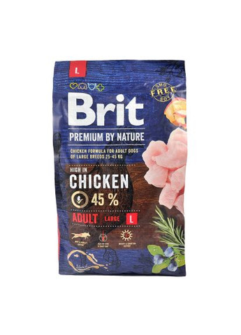 Сухий корм для собак (8595602526444) Brit Premium Dog Adult L 3 кг (370016632)