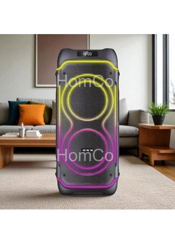 Портативная колонка караоке 100W Bluetooth, TWS, USB, FM-радио, микрофоны, пульт -6510 (49553--6510_6249) ZXX (392930180)
