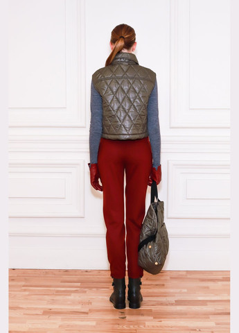 Стеганая короткая жилетка в цвете хаки Тренто Dolcedonna (307183078)