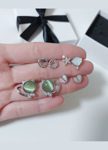 Набор из 4-х пар сережек MK1303 медицинское серебро DeKolie (339067206)