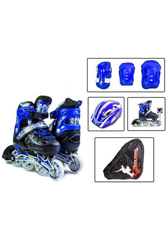 Набор роликовых коньков LF 905 S ( ) с комплектом защиты синие (LFC905SBLUE) Scale Sports (364113994)