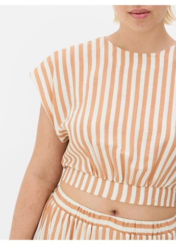 Топ літо,білий-темно-бежевий, Primark (395005530)