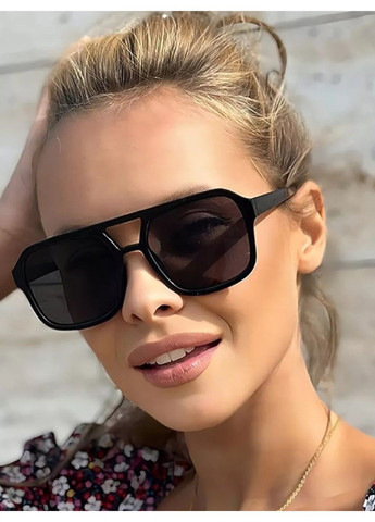 Солнцезащитные очки авиатор Daily имиджевые черные No Brand (311667533)