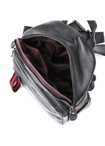 Кожаный небольшой женский рюкзак 20675 Черный Vintage (331913266)