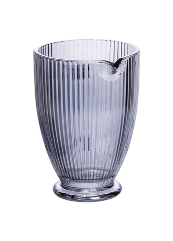 Кувшин для компота 1.2 (л) лимонада, мохито, сангрии прозрачный ребристый фигурный стеклянный 18.2 (см) HP-19-7118G (A-047404) Yiwu (370381758)