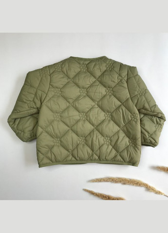 Оливкова (хакі) демісезонна куртка 104 см хакі артикул л516 Zara