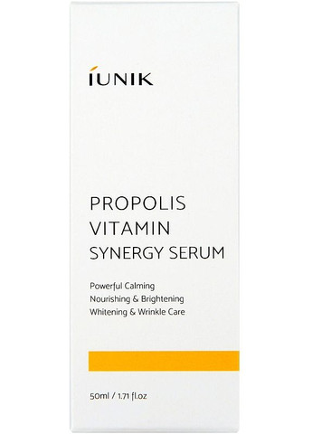 Iunik Вітамінна сироватка з прополісом Propolis Vitamin Synergy Serum 50ml (2-856505) — Крем, Південна Корея (380137410)