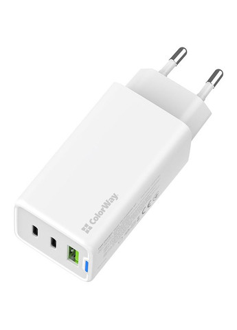 Зарядное устройство для GaN Mini 65W USB-A USB-C White (CW-CHS058PD-WT) Colorway (324557949)